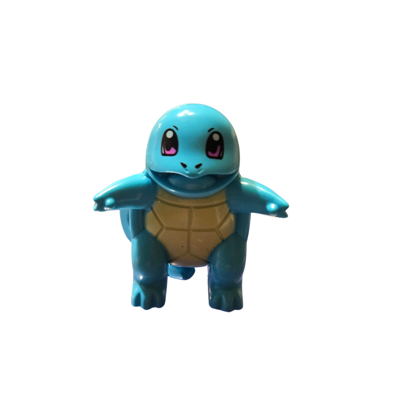 Blue turtle-like figure on a white background