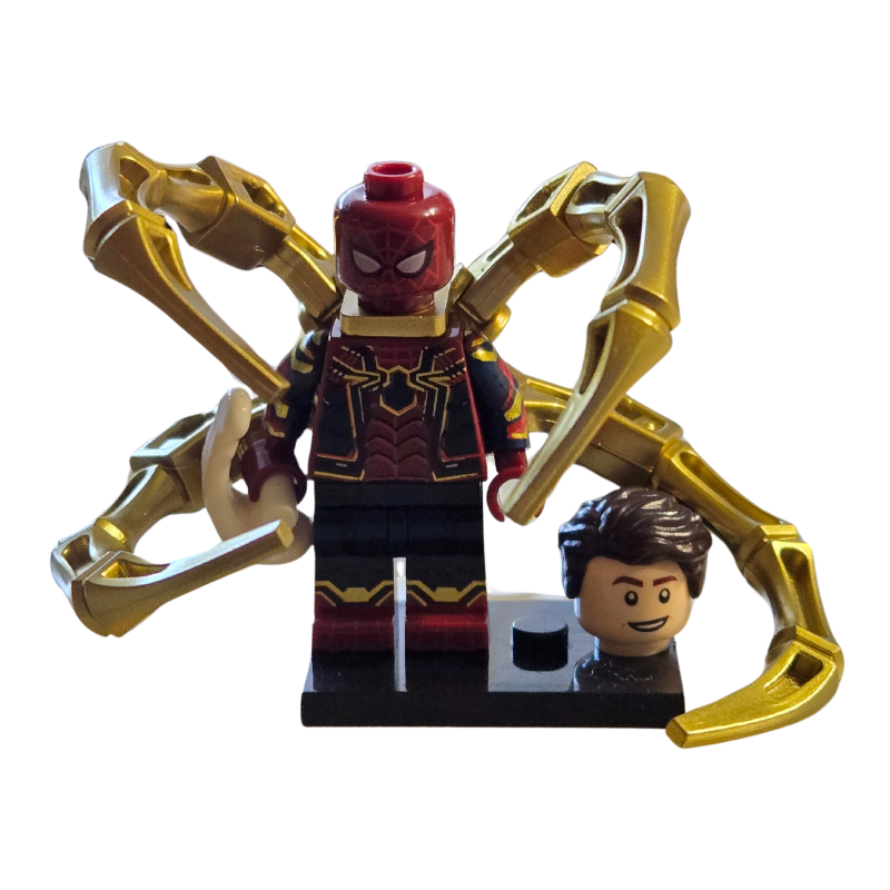 Custom Lego Compatible Spiderman with Iron Spider Legs Minifig