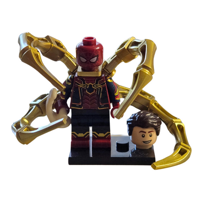 Custom Lego Compatible Spiderman with Iron Spider Legs Minifig