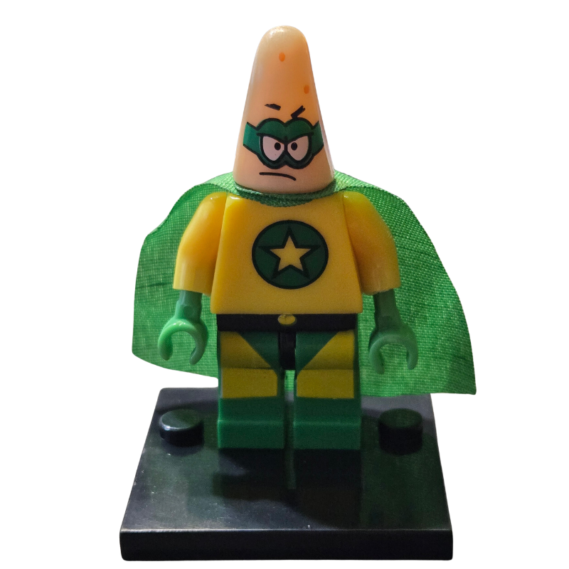 Custom Lego Compatible SpongeBob SquarePants - Patrick Superhero Minifig
