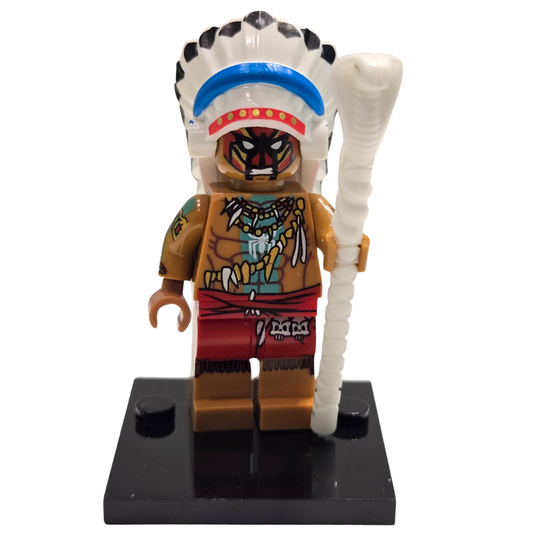 Custom Lego Compatible Tribal Chief Minifig