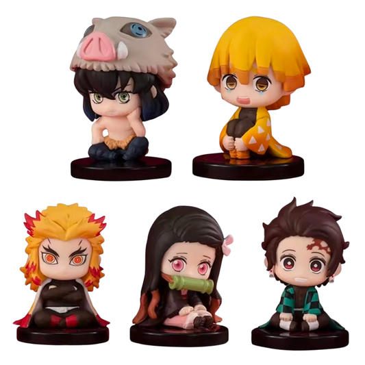 Demon Slayer Figurines - set of 5 - 2"