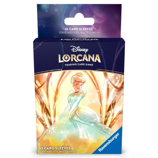 Disney Lorcana trading card game packaging with a princess character on a white background