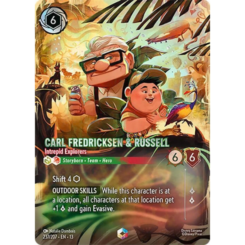 Disney Lorcana Carl Fredricksen & Russell - Intrepid Explorers (Enchanted) - Attack of the Vine! #237/207