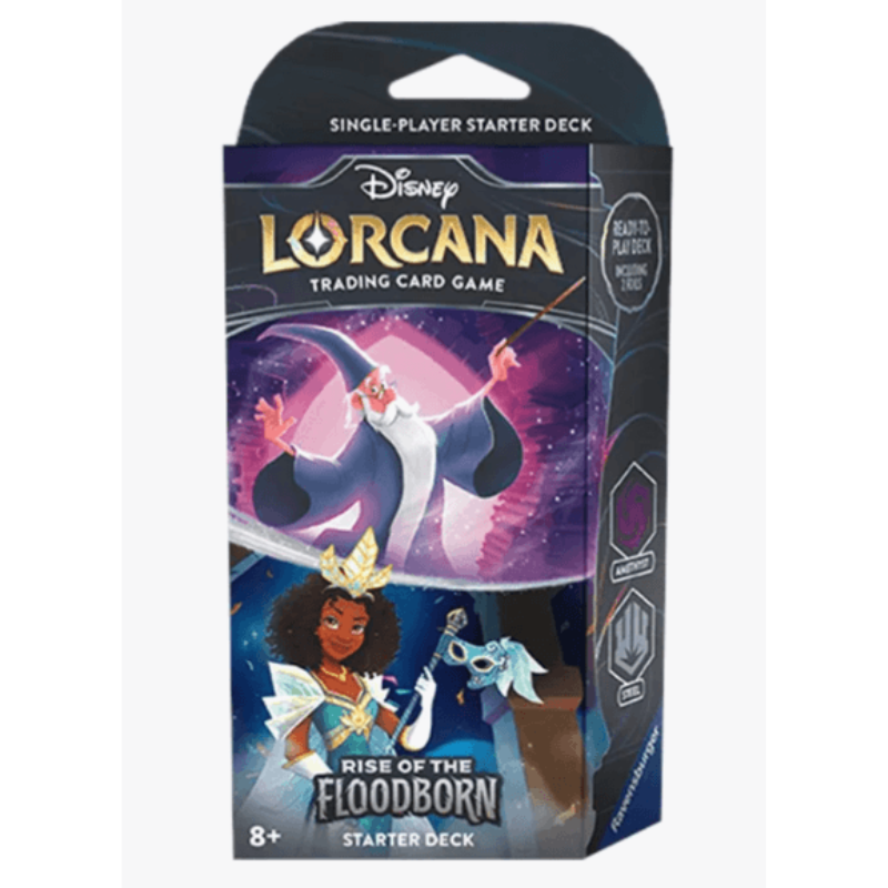 Disney Lorcana: Rise of the Floodborn Starter Deck (Amethyst & Steel)