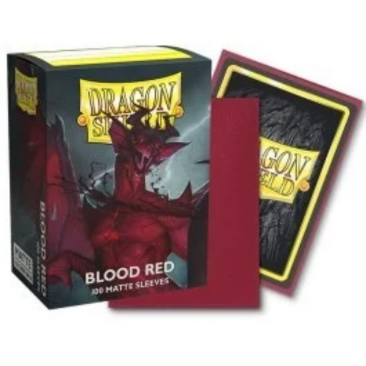 Dragon Shield Sleeves: Standard Matte - Blood Red (100)