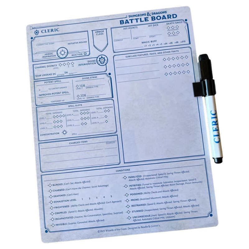 Dungeons & Dragons: 5E: Battle Board: Cleric