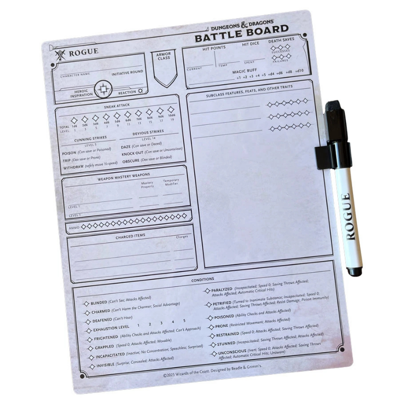 Dungeons & Dragons: 5E: Battle Board: Rogue