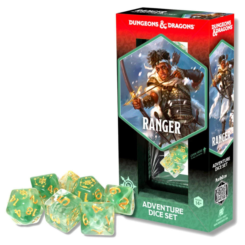 Dungeons & Dragons Adventure Dice: Ranger (White / Green)