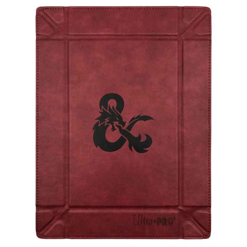 A dark red textured faux-leather tablet case with a black ampersand symbol in the center and 'Ultra PRO' branding at the bottom right, shown on a plain white background.
