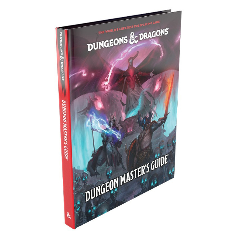 Dungeons & Dragons Dungeon Master's Guide hardcover book shown at a three-quarter angle on a plain white background.
