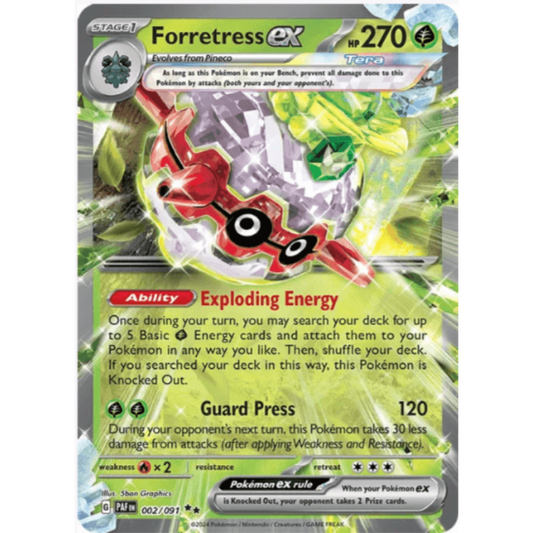 Forretress ex - Paldean Fates # 002/091