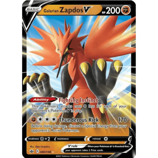Galarian Zapdos V - Chilling Reign #080/198