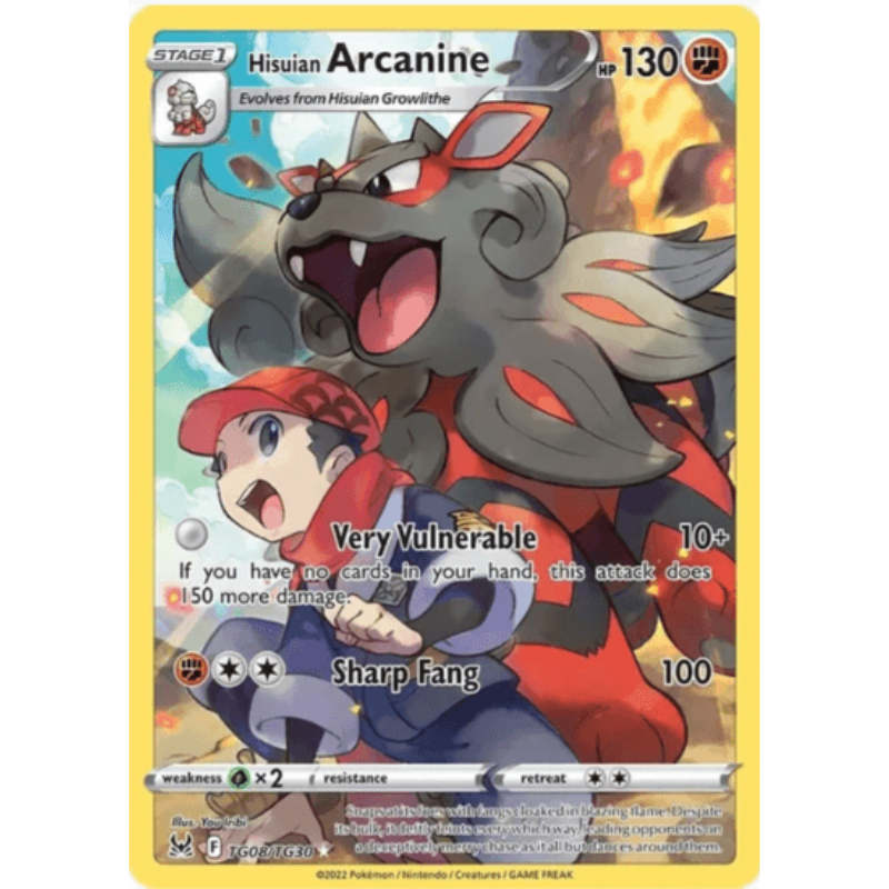 Hisuian Arcanine - Lost Origin Trainer Gallery #TG08/TG30