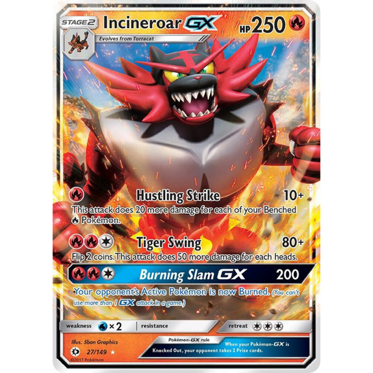 Incineroar GX - SM Base Set #27/149