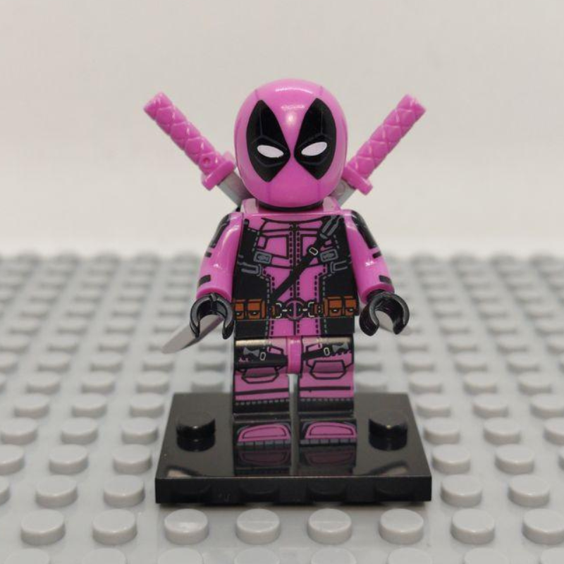 Lego Compatible Deadpool Pink Custom Minifig