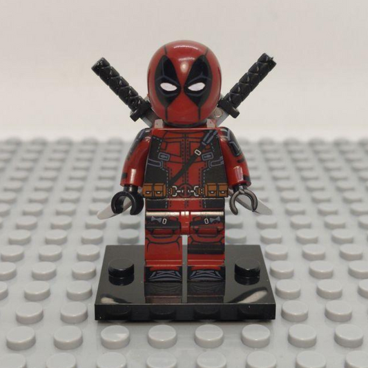 Lego Compatible Deadpool Red Custom Minifig