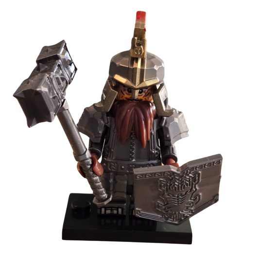 Lego Compatible Grey Armor Dwarf King Minifig