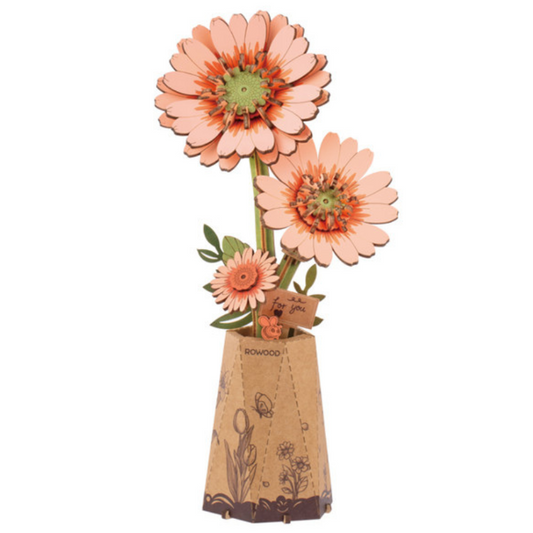 Light Orange Gerbera Daisy - Rolife DIY Miniature