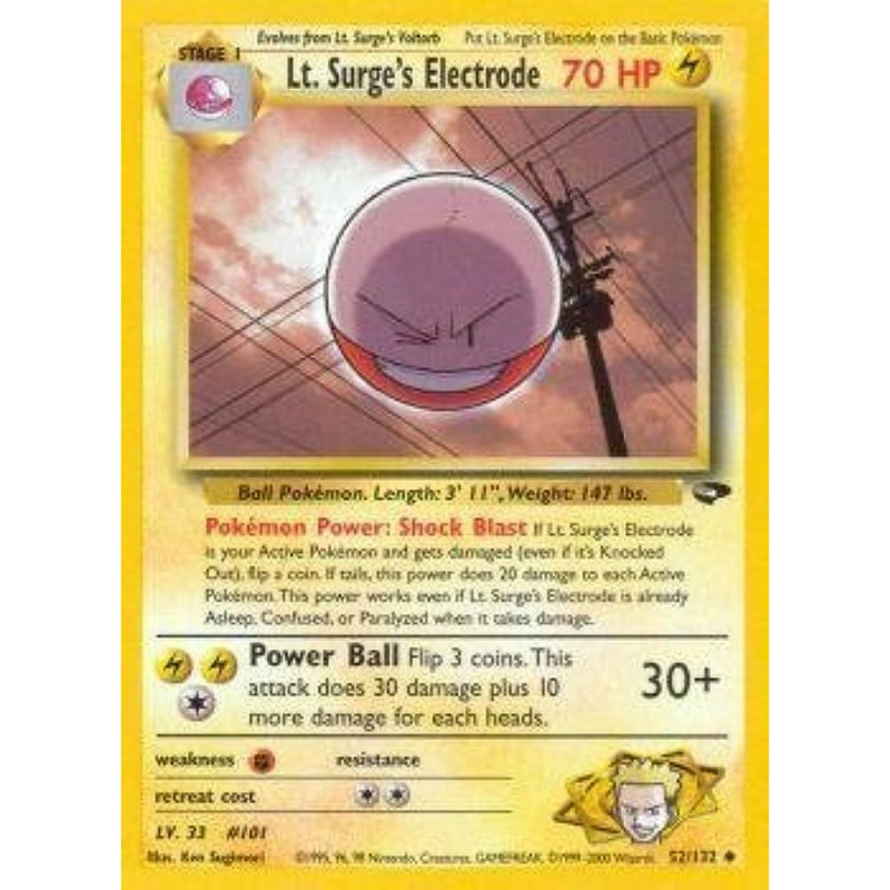 Lt. Surge's Electrode - Gym Challenge #052/132