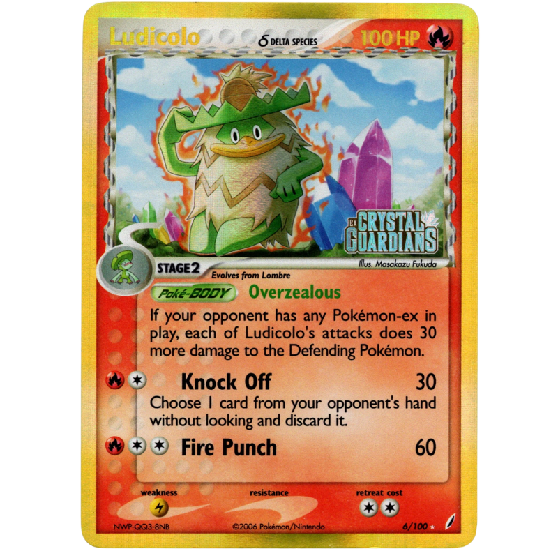 Ludicolo (Delta Species) - Crystal Guardians #6/100 Reverse Holo