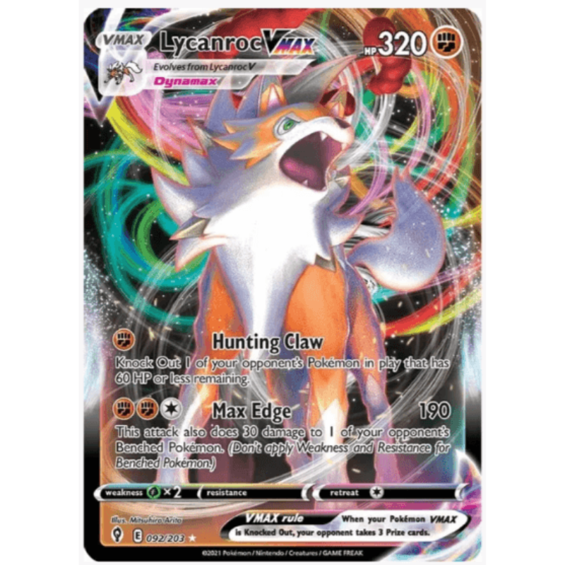 Lycanroc VMAX - Evolving Skies #092/203