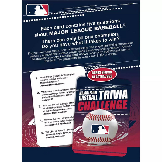 MLB Trivia Challenge Card Game