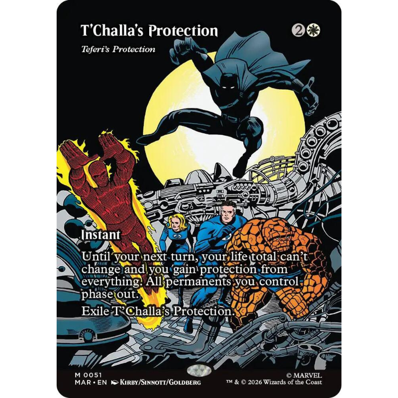 Magic: The Gathering T'Challa's Protection - Teferi's Protection (Borderless) - Marvel Universe Eternal #51