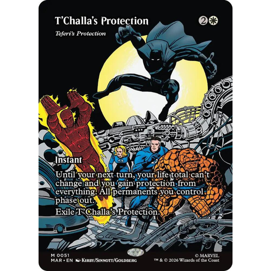 Magic: The Gathering T'Challa's Protection - Teferi's Protection (Borderless) - Marvel Universe Eternal #51