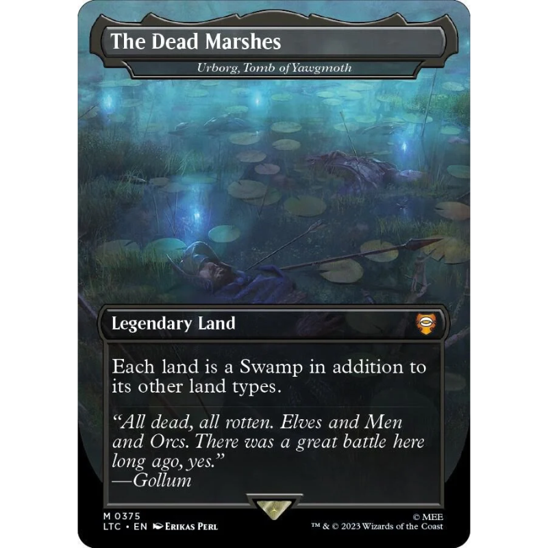 Magic: The Gathering The Dead Marshes - Urborg, Tomb of Yawgmoth (Borderless) - Commander: The Lord of the Rings: Tales of Middle-earth #375