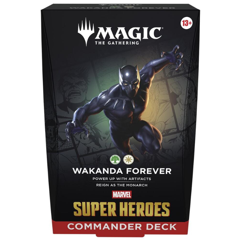 Magic the Gathering Wakanda Forever Marvel Super Heroes Commander Deck packaging