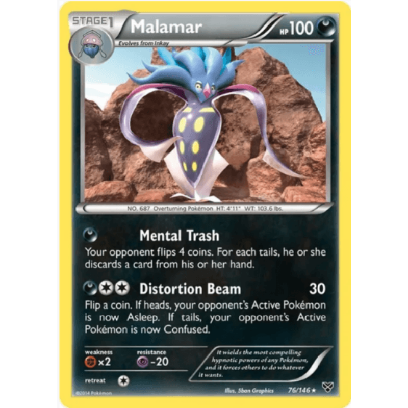 Malamar - XY Base Set #76/146 Reverse Holo