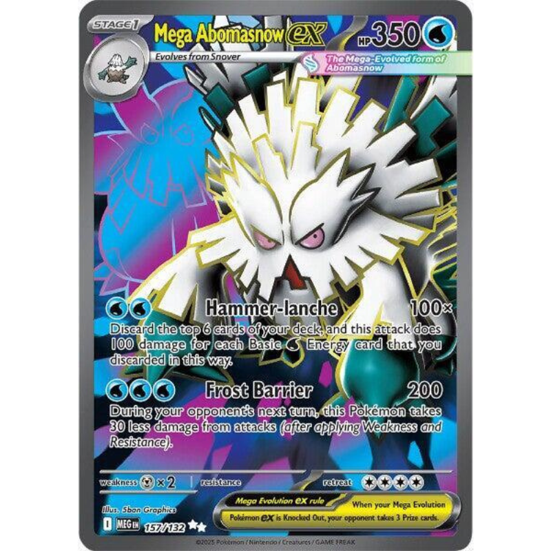pokemon abomasnow card Pokémon Mega ex Gamestate (Story Progress):End of Game (Elite Four Completed) Kanto Commisar Raine Colorless Icicle Punch (50) Magmar ex 100/109 -