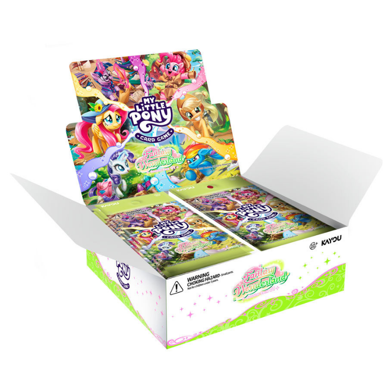 My Little Pony card game box with colorful packaging on a white background