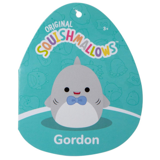 Original Squishmallow Gordon the shark w/bowtie 7.5in