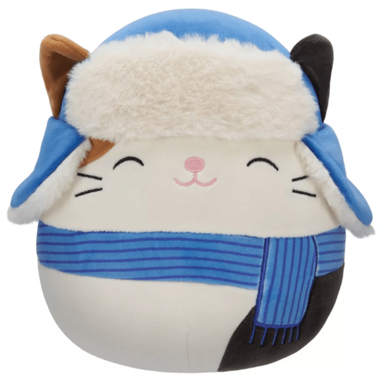 Original Squishmallows Cam with Blue Scarf and Hat 7.5"