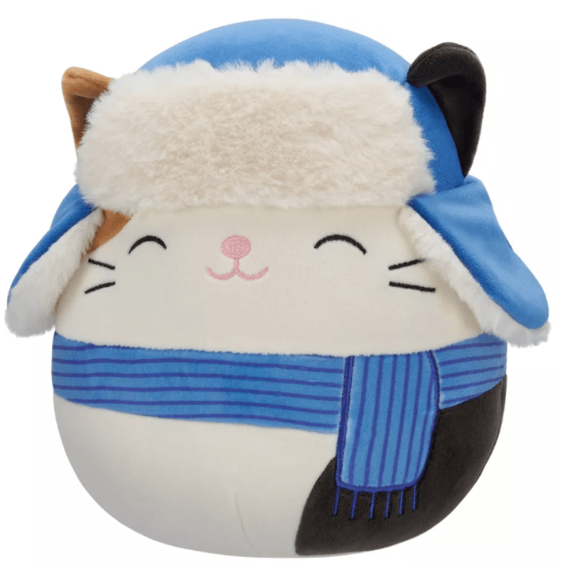 Original Squishmallows Cam with Blue Scarf and Hat 7.5"