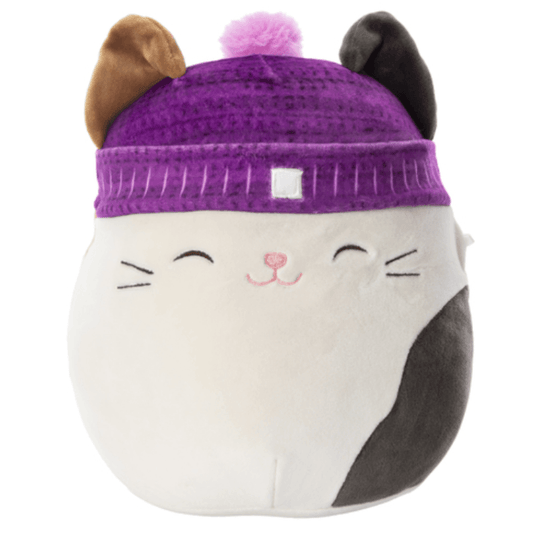 Original Squishmallows Cam with Purple Hat 7.5"