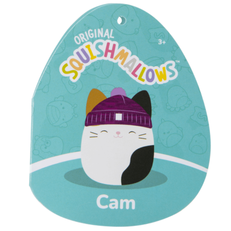 Original Squishmallows Cam with Purple Hat 7.5"