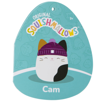 Original Squishmallows Cam with Purple Hat 7.5"