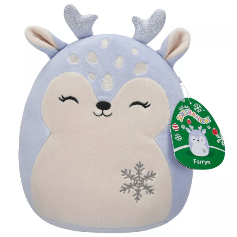 Original Squishmallows Farryn Purple Fawn with Snowflake 7.5"