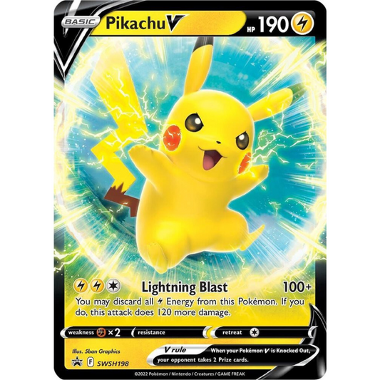 Pikachu V - Sword & Shield Promo Cards #SWSH198