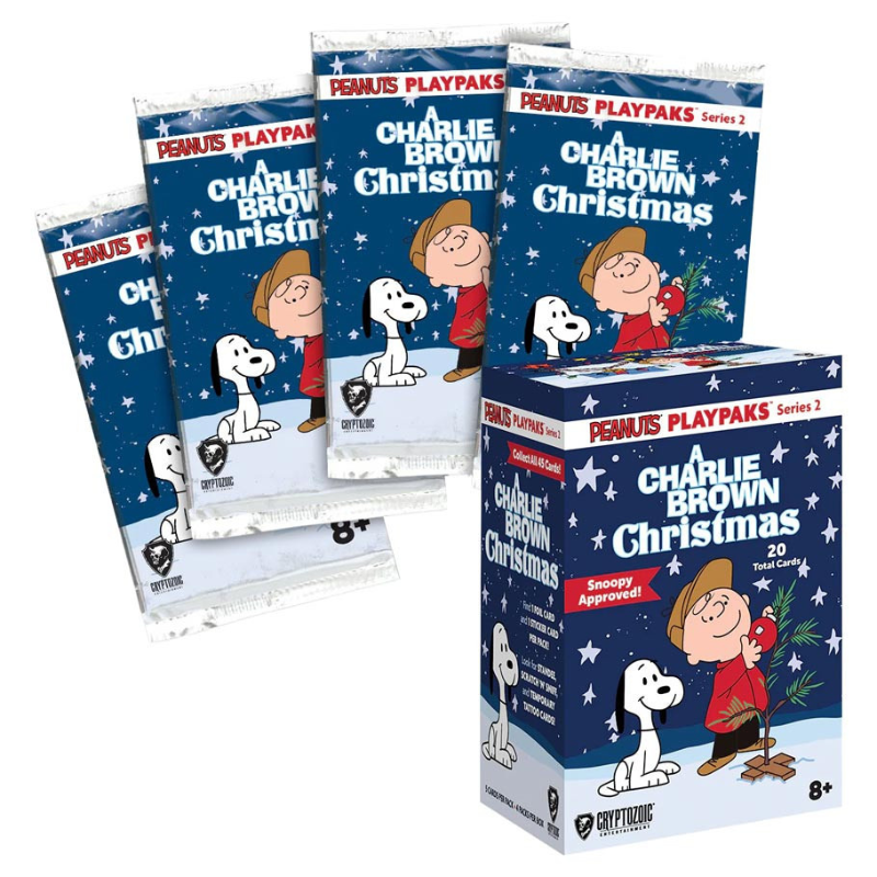 Peanuts Playpak collection featuring 'A Charlie Brown Christmas' on a white background