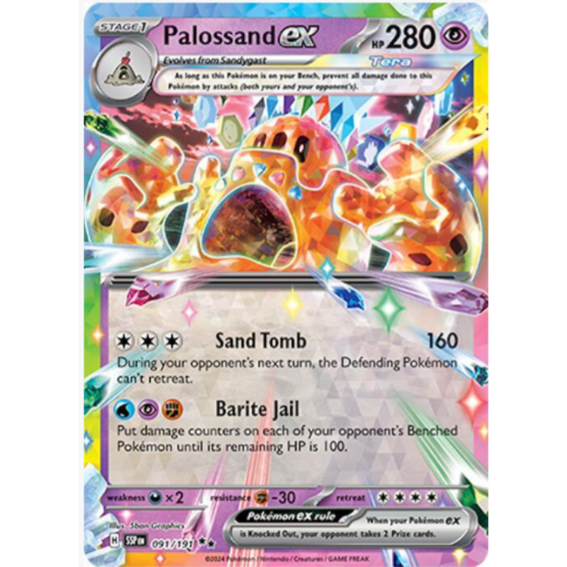 Pokémon Palossand ex - Surging Sparks #091/191