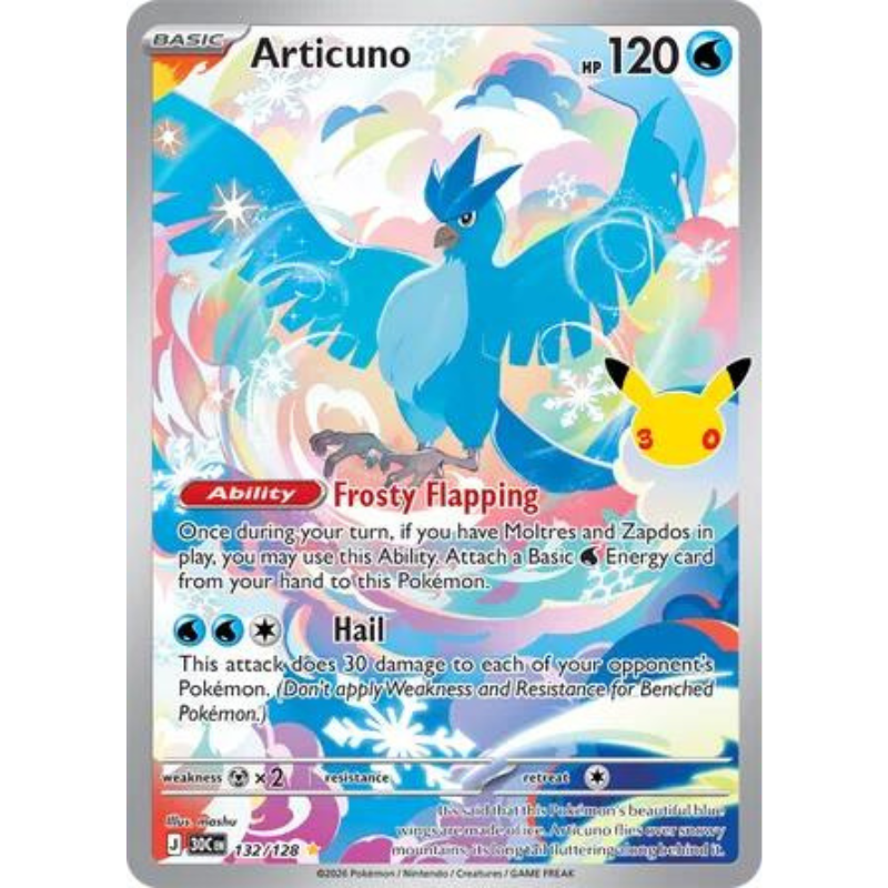 Pokémon Articuno - 30th Celebration #132/128