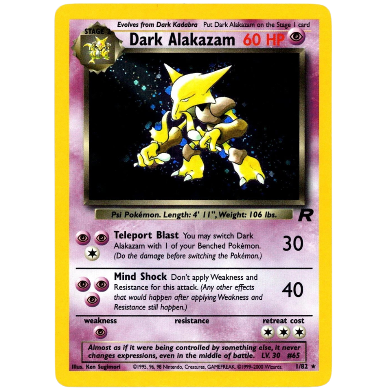Pokémon Dark Alakazam - Team Rocket #01/82