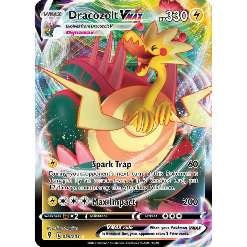 Pokémon Dracozolt VMAX - Evolving Skies #059/203