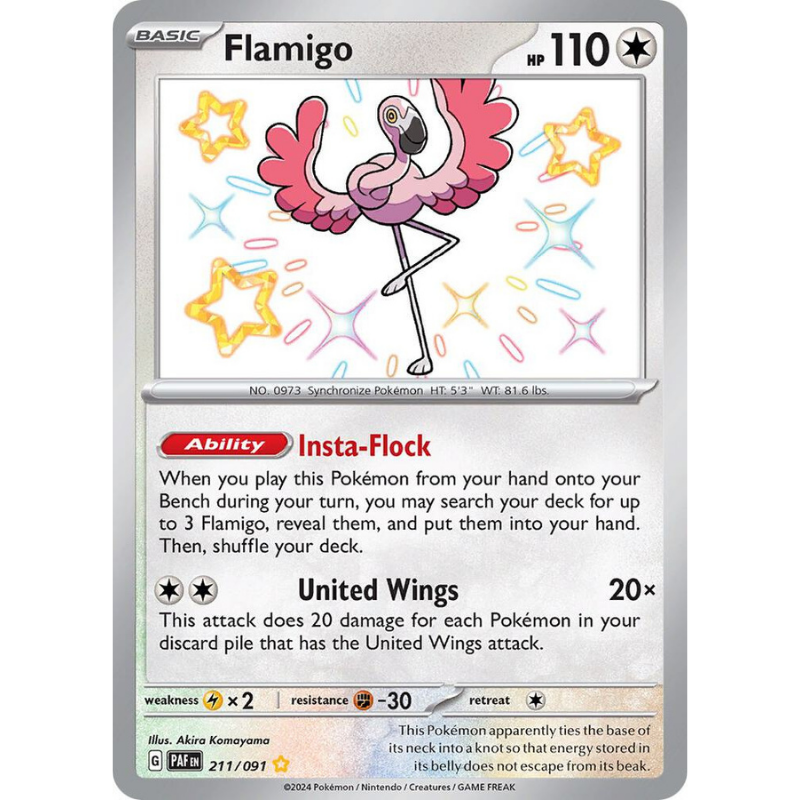 Pokémon Flamigo - Paldean Fates #211/091