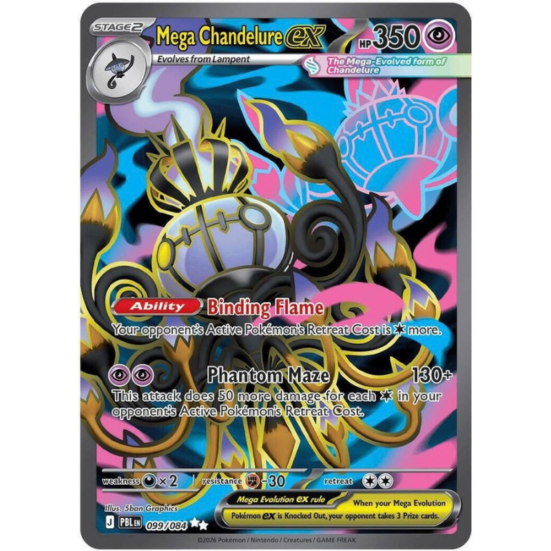 Pokémon Mega Chandelure ex - Pitch Black #099/084