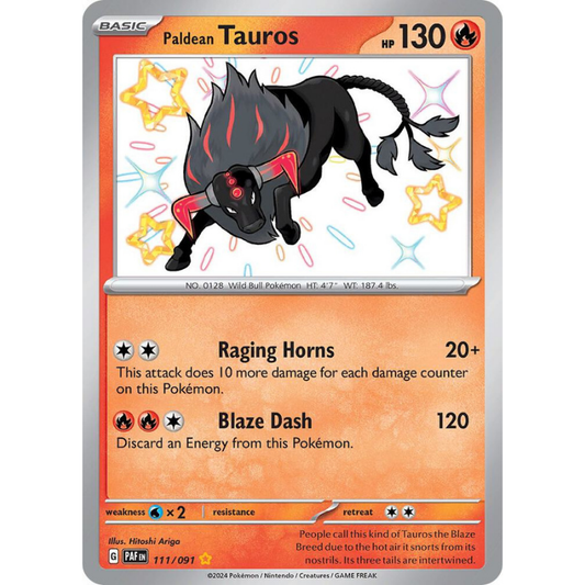 Pokémon Paldean Tauros - Paldean Fates #111/091